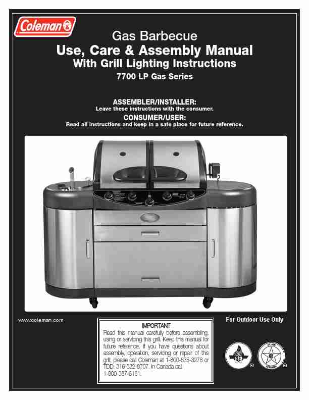 Coleman Gas Grill 7700 LP Gas Series-page_pdf